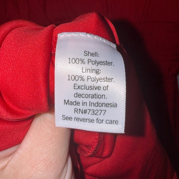 Nine West V-Neck Women’s Red Holiday Cocktail Dress Size Medium Christmas - Picture 7 of 9